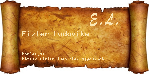 Eizler Ludovika névjegykártya
